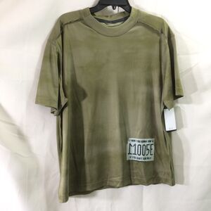 NEW Cross Eyed Moose Wilder Graphic Tee Olive Sun Fade Print Size Medium NWT